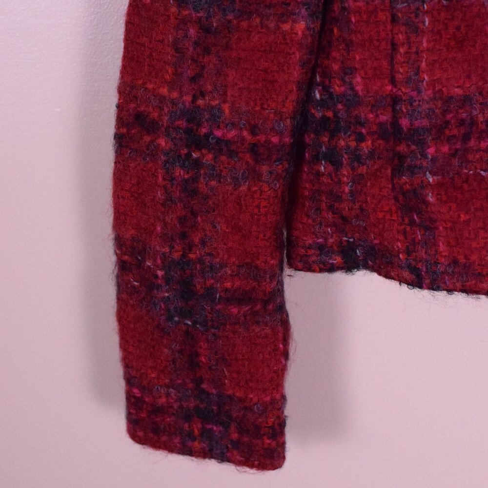 ORVIS Women's Vintage 70's Wool Red Plaid Lined Made in USA Blazer Jacket - M - Picture 4 of 7